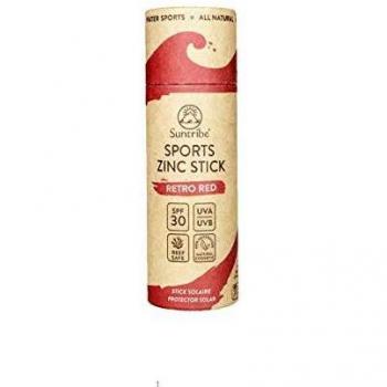 Suntribe Retro Red Sports Zinc Stick SPF 30 - Natural Mineral Sunscreen 30g