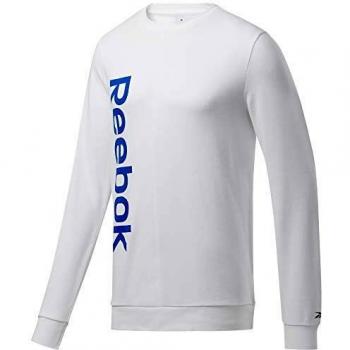 Reebok Te Linear Logo Crew Sudadera, Hombre, Blanco, M