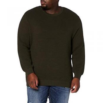Jack & Jones JJELIAM Knit Noos Crew Neck PS Suter Pulver, Forest Night, XXXL para Hombre