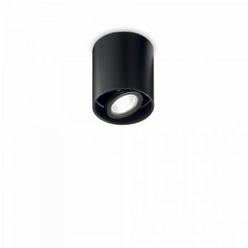 Foco Downlight Mood Aluminio Negro 1 bombilla 9cm, Lámpara de techo de superficie interior 1 luz Negra, GU10