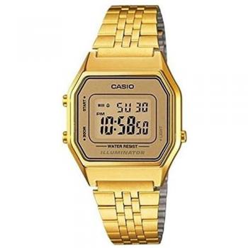 Casio Women's Digital Quartz Stainless Steel Illuminator Watch LA680WGA-9DF