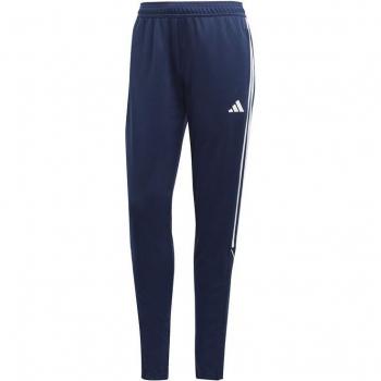 Pantalones de fútbol adidas Tiro 23 mujer, color negro, tejido transpirable, ajuste regular, cintura elástica con cordón, diseño clásico de tres franjas en los laterales