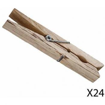 Set de 48 Pinzas de Ropa Grandes de Madera Natural y Ecológicas - Ideales para Pantalones - EcoFriendly