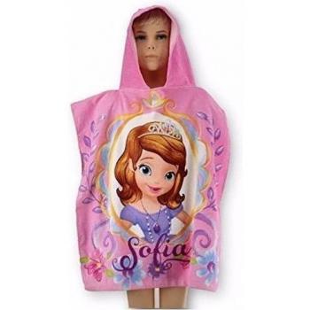 Disney Sofia-Poncho toalla con capucha rosa