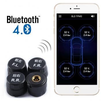 lmystar inalámbrico funda para teléfono App Bluetooth Monitor de presión de los neumáticos con 4 sensores externos TPMS automático para alarma de coche sistema de seguridad