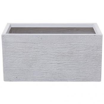Maceta Rectangular de Fibra de Arcilla Blanca 60 x 29 x 30 cm para Interior y Exterior Myra