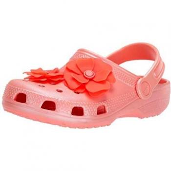 Crocs Classic Vivid Blooms Clog K, Zuecos Unisex niño, Rosa