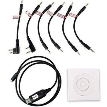 Retevis Cable de Programación Apto para Motorola HYT ICOM BAOFENG PUXING KENWOOD YAESU
