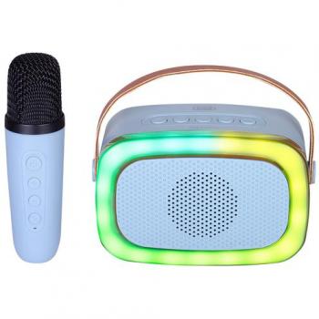 Altavoz Portátil Bluetooth Karaoke Trevi XR 8A01 - 10W, Microfono Inalámbrico, USB, Micro SD y AUX-IN, Luz Disco Multicolor