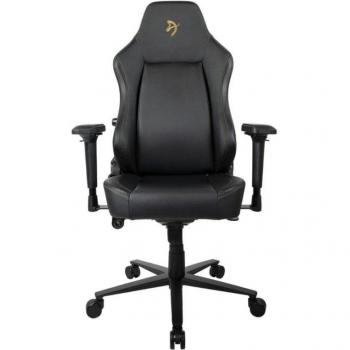 Silla Gaming Arozzi Primo PU Negra con Logo Dorado
