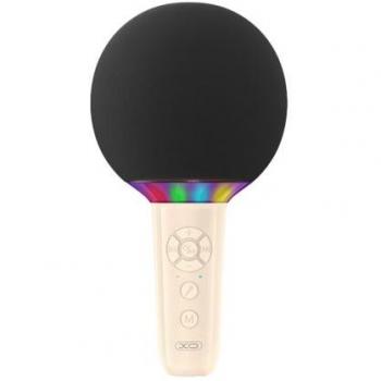 Micrófono Inalámbrico Karaoke XO BE50 - 5W - Bluetooth 5.3 - Iluminación LED - Autonomía Máxima 3h - Color Beige