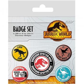 Set de chapas Jurassic World - Dominion (Warning Signs)