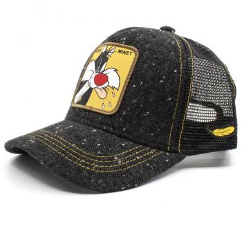 Gorra de Camionero Capslab Looney Tunes Gros Minet Negra
