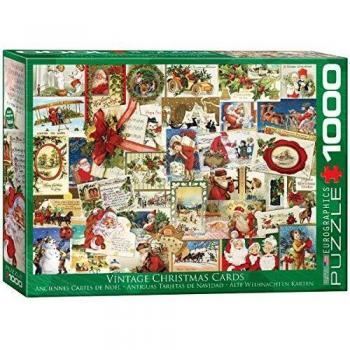 Puzzle Eurographics - Tarjetas de Navidad Vintage, 1000 piezas