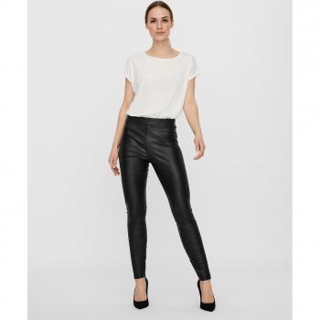 Vero Moda Seamless Long Women's Leggings in Faux Leather - Model Gaya, Black, XS/30