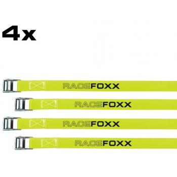 Racefoxx - Juego de cintas para sujeción de cargas, 250 cm, 8 unidades