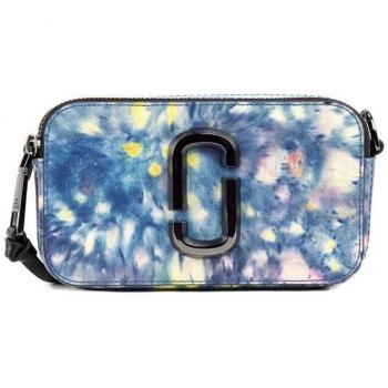 Marc Jacobs Watercolor Blue Printed Leather Snapshot Shoulder Bag