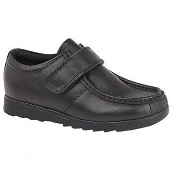 Roamers Childrens/Boys One Bar Touch Fastening Casual Shoe (12 UK Child) (Black)