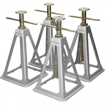 ECD Germany Conjunto de 4 Caballetes para Caravana - Aluminio - Ajustable 280mm-430mm - Soporte para Remolques - Capacidad de Carga 1000kg cada uno - Resistente al Peso de Elevación Vehículos Pesados