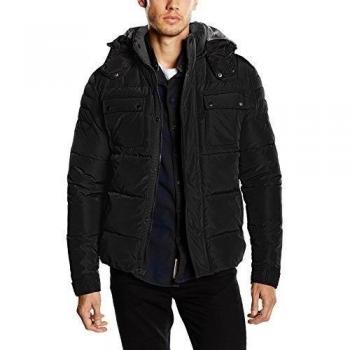 JACK & JONES Jjcogary Puffer Jacket Camp-Chaqueta Hombre    Negro