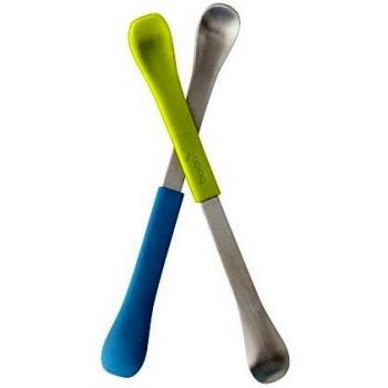 Boon Swap - Pack de 2 cucharas dobles para bebé, color verde y azul