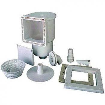 Skimmer Blanco Estándar para Piscina con Válvula de Retorno, Gre AR100, Dimensiones 27 x 22 x 35 cm