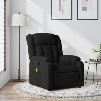 Sillón de masaje reclinable de tela en colores Gris claro, Gris oscuro y Negro - Sillón cómodo para dormitorio y sala de estar