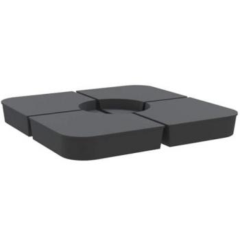 Juego de bases para sombrilla cruzada 4 uds PP 100 kg