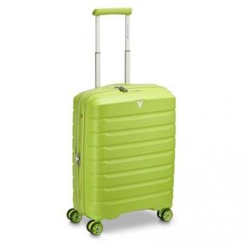 Maleta de Cabina Rígida Expandible Roncato B-Flying 55 cm, Color Lime, 4 Ruedas, Capacidad hasta 48 L