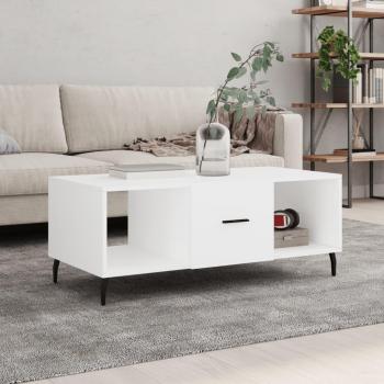 Mesa de centro blanca 102x50x40 cm en madera contrachapada multicapa Vidaxl