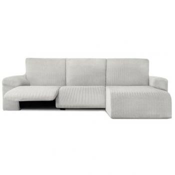 Funda Chaise Longue Brazo Corto Derecho Bielástica Jaz Blanco 120 x 120 x 360 cm