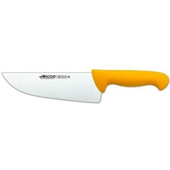 Arcos Serie 2900, Cuchillo Carnicero Ancho, Hoja de Acero Inoxidable Nitrum de 200 mm, Mango inyectado en Polipropileno Color Amarillo