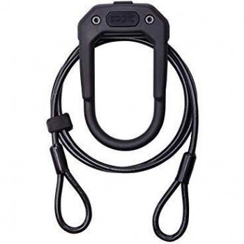 Hiplok D/U Lock DX Plus Accessories Cable, All Black, Sold Secure Gold Rated