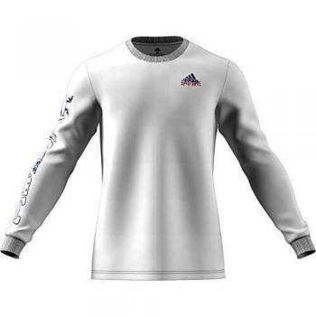 adidas Doodle Lineage Camiseta De Manga Larga, Hombre, Blanco, XL