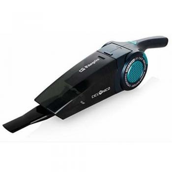 Orbegozo AP 1500 - Aspiradora de mano sin cable, aspira sólidos y líquidos, mango de inclinación variable, sistema de aspiración ciclónico, 2200 mAh, 3 accesorios incluidos, Color Negro