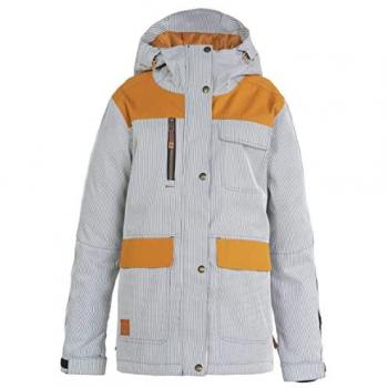 Chaqueta técnica de snow DC Shoes Liberate para mujer en color blanco y amarillo, talla S