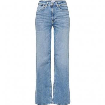 Only Madison Blush High-Waist Wide Leg Jeans for Women - Light Blue Denim, Size XL/32