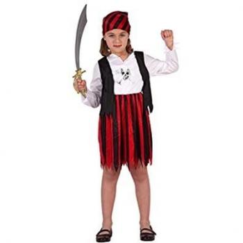 ATOSA disfraz pirata rojo negro niña infantil 10 a 12 años