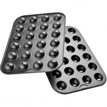 Moule para Cake Pops de 24 Hojas con Bâtonnets y Sachets Transparentes, Antiadherente, Acero Inoxidable, 38,5 x 26,5 cm