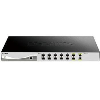 D-Link Web Smart DXS-1210-12SC - Commutateur - Géré - 10 x 10 Gigabit SFP+ + 2 x combo 10 gigabits SFP+ - de bureau, Montable sur rack