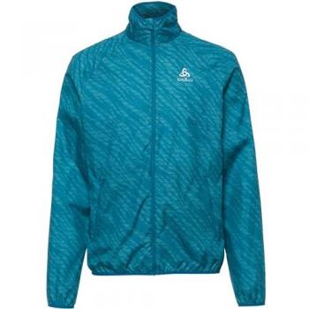 Chaqueta de Running Odlo Essentials Ligera con Estampado Azul para Hombre