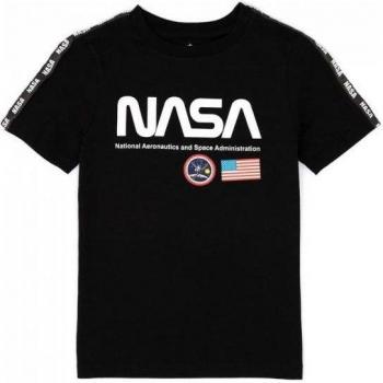 Camiseta con logo de la NASA para niños 10-11 años blanca/negra