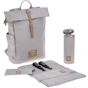Mochila Cambiador Rolltop Lässig Gris - Vegana y Reciclada