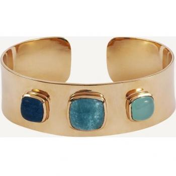 Pulsera Órbita Vidal & Vidal en oro de 18kt con piedras verdes, diseño exclusivo para mujeres