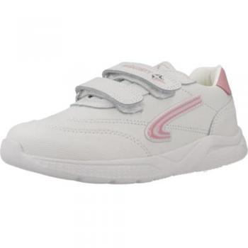Zapatillas Deportivas de Niña Piel Rosa con Cierre Adherente Pablosky