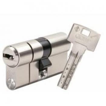 Cilindro de Seguridad Abus Bravus 30x50mm Latón Niquelado Doble Embrague B2L410Mx