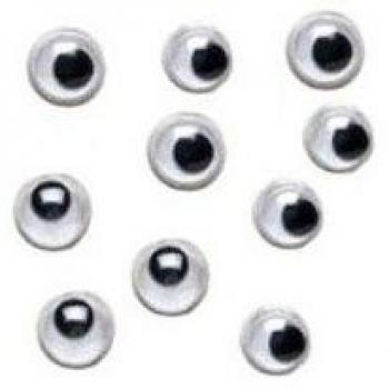 Fixo Kids 68009800. Pack de 100 Ojos Móviles Adhesivos, Redondos, Color Negro, 4mm, Perfectos para Manualidades Escolares
