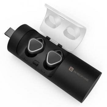 Auriculares Bluetooth, BOROFONE T7 Inalambrico Mini Correr Deportivo sin Cable Anti-sudor Impermeable IPX4 Estéreo con Mic Cancelación de Ruido con Caja de Carga para iPhone Samsung Galaxy LG Huawei