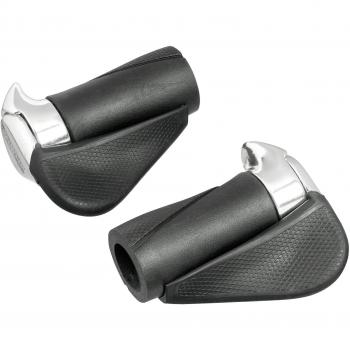 ergotec 61587001 MF1 - Puños para bicicleta, color negro y plateado