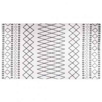 Alfombra lavable antideslizante multicolor 190x300 cm en color gris, blanco y negro, ideal para sala de estar, dormitorio y salón
